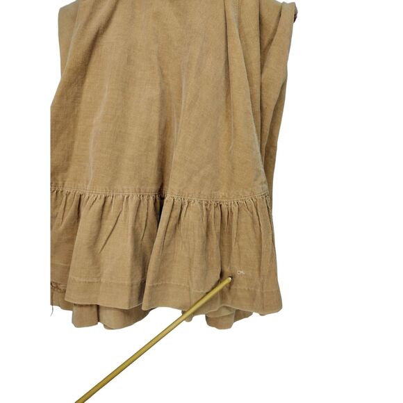 Vintage 70s Corduroy High-Waist Boho Western Equestrian Full Tiered Midi Skirt - Picture 11 of 11